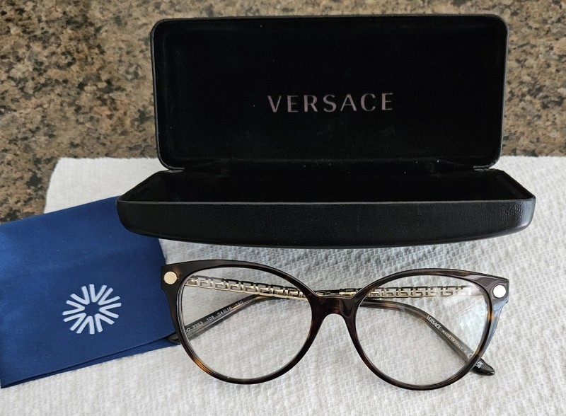 New Versace VE 3353 108 Tortoise Cat Eye Women's Eyeglasses  52mm