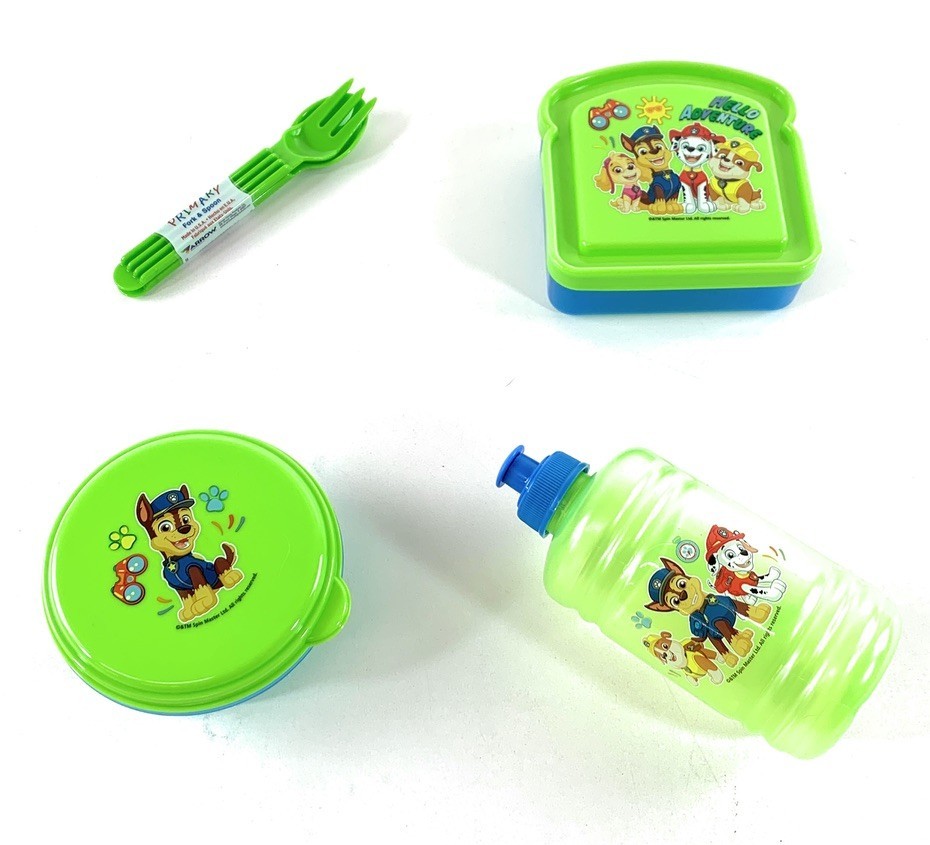 Set 4 Piece Kids Picnic Pack Sandwich Snack Utensils Tote