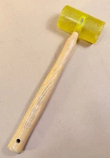 Vintage Stanley USA 57-208 Soft Blow 8 oz. Hammer Mallet Yellow Plastic