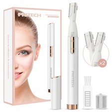 Electric Eyebrow Trimmer - Facial Hair Remover for Eyebrows, Face, White