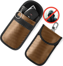 Upgraded Faraday Bag for Key Fob 2 Pack , Premium Faraday Key Fob Protector  Ca