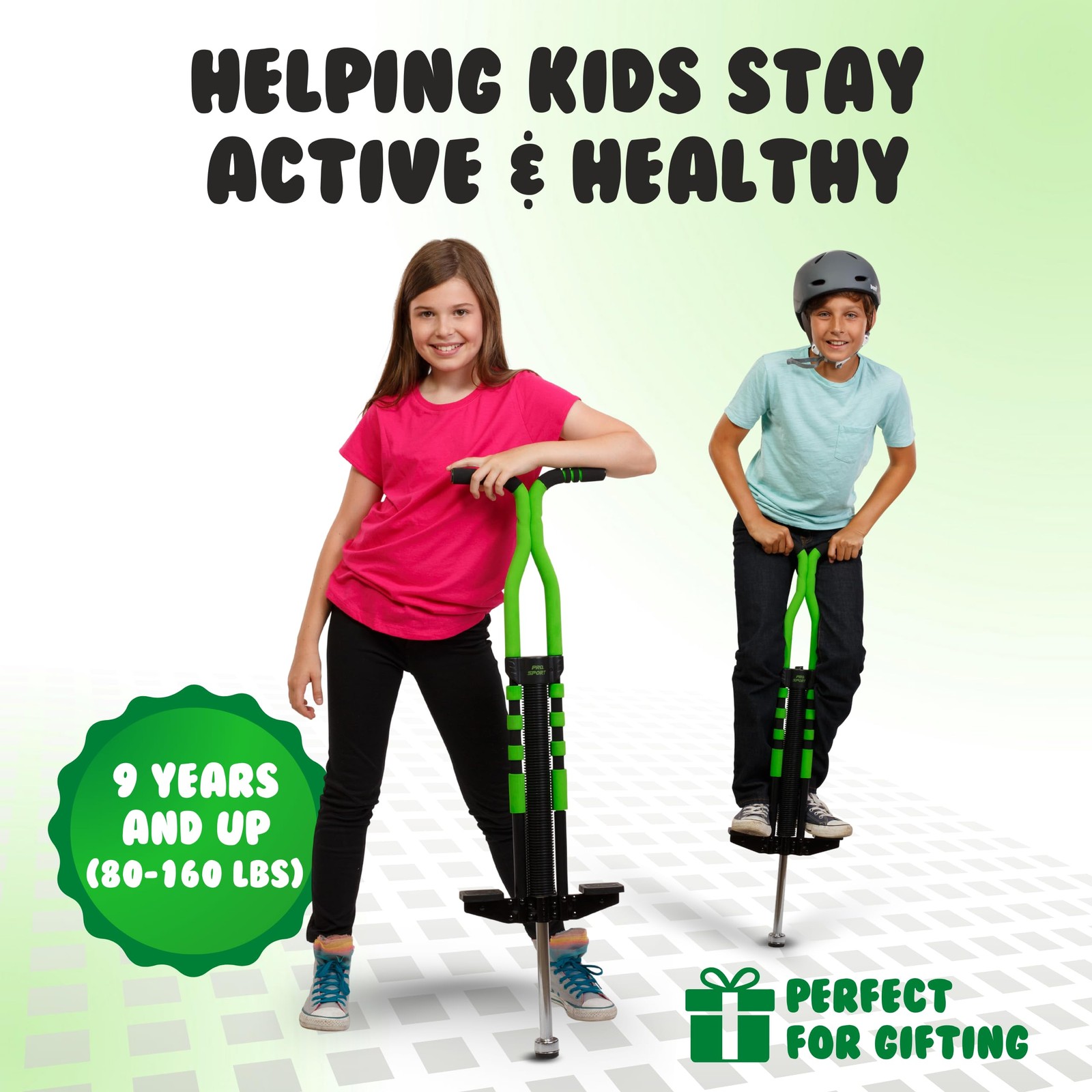 Bounce Pogo Stick for Kids - Pogo Sticks for Ages 9 and Up, 80 to 160 Lbs - Pro
