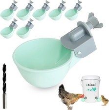 8 Pack Poultry Waterer Cups ? Automatic Anti-Leak Drinkers