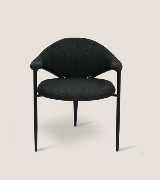 Schwarzer Designer Stuhl Luxus Esszimmer Einsitzer Moderne Einrichtung-image