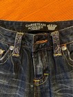 Christian Audinger Embroidered Skull Denim Biker Jeans 28 Waist 34 Length — photo 3