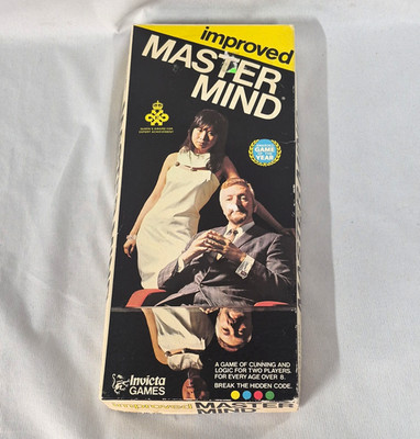 Vintage Improved Master Mind Board Game Invicta 1972 Code Breaker Complete
