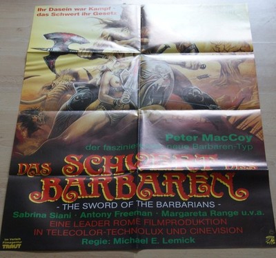 Filmplakat  A1  Das Schwert des Barbaren / Sangraal, la spada di fuoco