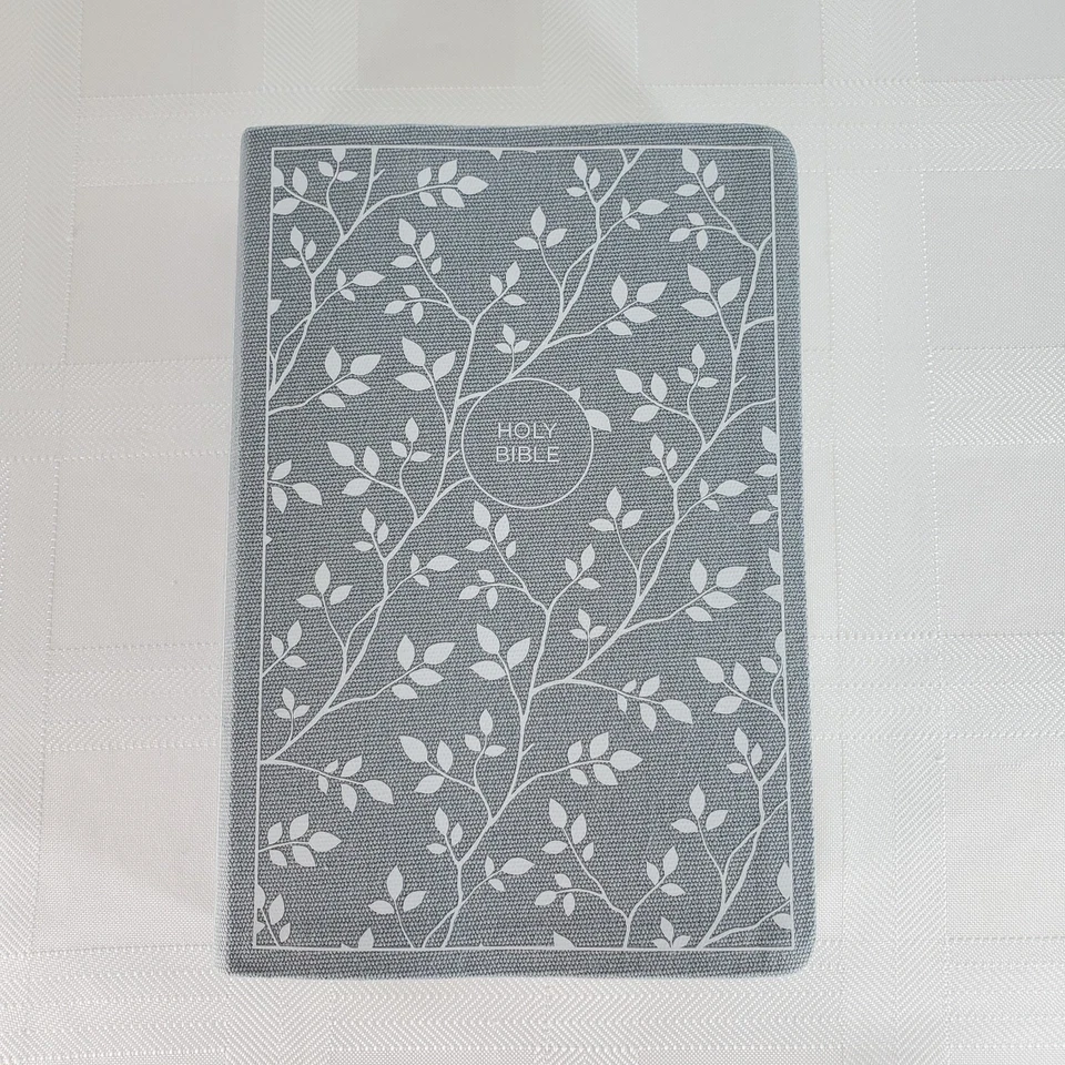Zondervan NIV Holy Bible Giant Print Edition Gray Cloth Flexcase Floral Design - Image 3 of 4