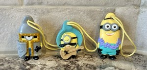 3 Minions Ornaments Charms Hanging Figures 2013 General Mills Cereal Universal