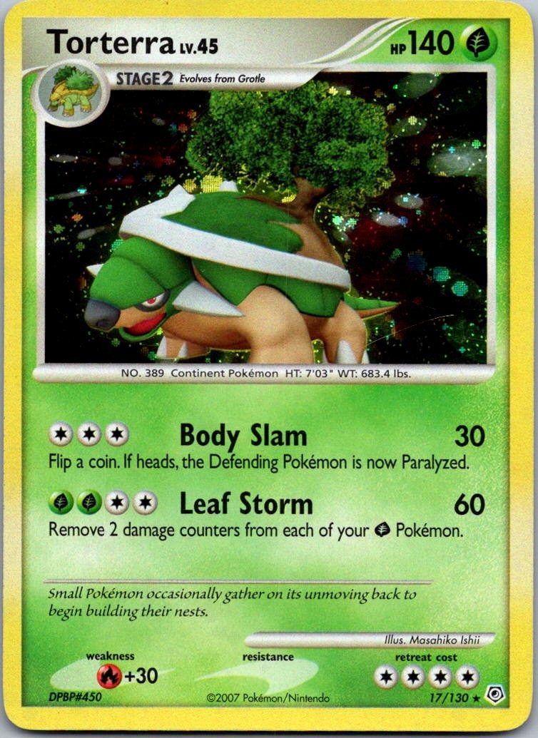Torterra Holo Rare Diamond and Pearl 17/130 NM
