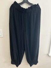 Stella Mccartneylong whide black silk pants size 10/12
