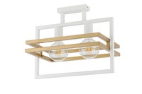 Deckenleuchte Weiß Gold Metall E27 40,5 Cm Lang Elegante Wohnzimmer Lampe KüChe