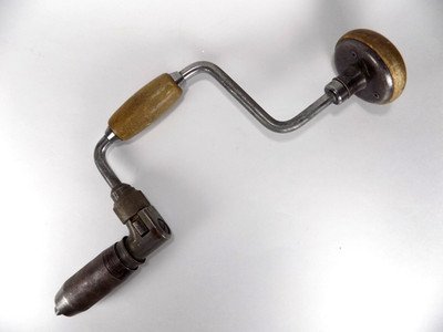 Pexto 108 Hand Drill Brace Ratcheting Woodworking Tool Made USA Vintage