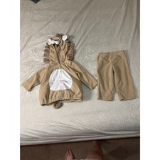Infant unisex lion costume cream 12m