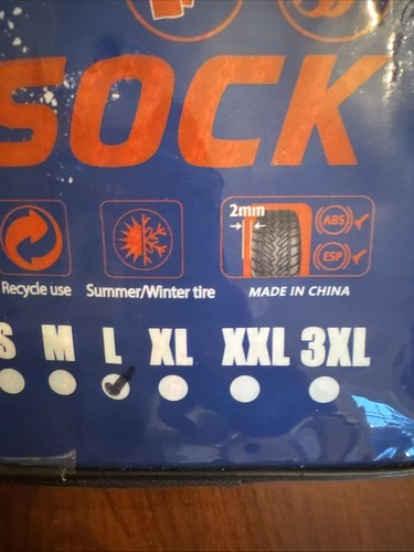 Kaniya Snow Socks for Tires Size Large Fits All Cars - Picture 2 of 8
