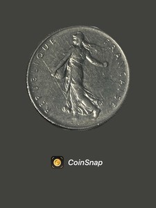 1960 France 🇫🇷 1 Franc Nickel Coin