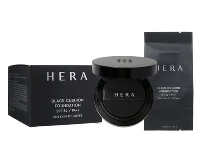 HERA Black Cushion Foundation Set with Refill 15g x 2 Shade 21C1 - Made in Korea