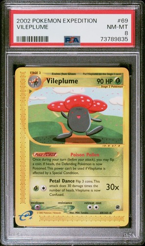 Vileplume graded PSA 8 for sale on eBay