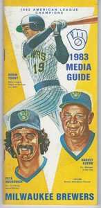 1983-Milwaukee-Brewers-media-guide-Robin-Yount-Harvey-Kuenn-Pete-Vuckovich-vintg