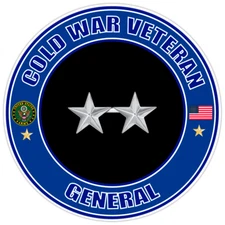 Cold War Veteran General Bumper Sticker Military Vinyl Soldier Decal 5"