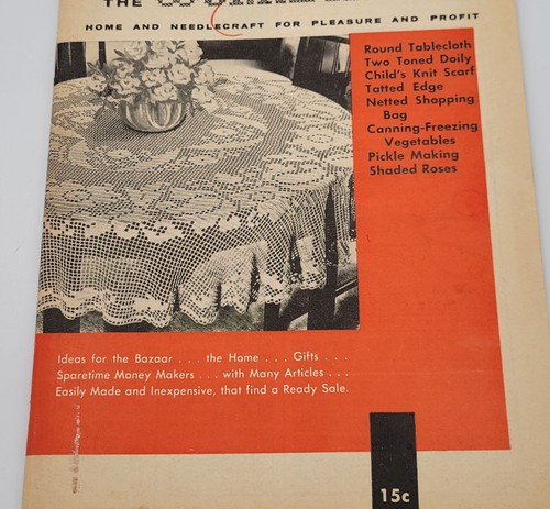 1959 August THE WORKBASKET Magazine Round Tablecloth, Two Toned Doily, Canning - Picture 3 of 5