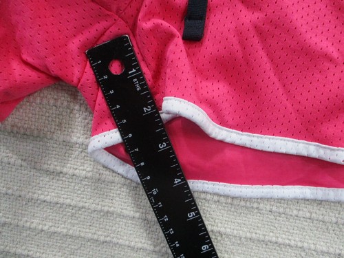 Nike Damen Shorts Medium rosa Y2K Sporttaschen belüftet Kordelzug Mesh gefüttert - Bild 9 von 10