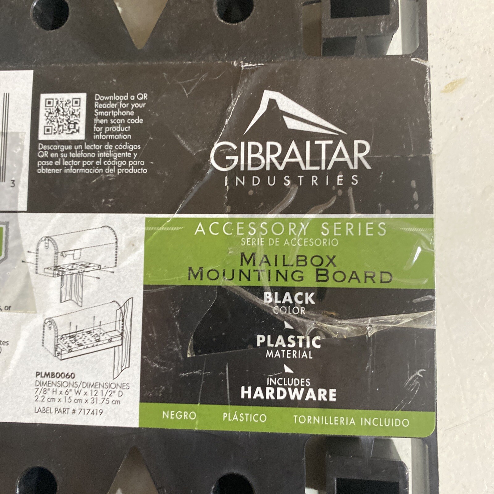 Gibraltar PLMB0060 Universal Mailbox Plastic Mounting Board eBay