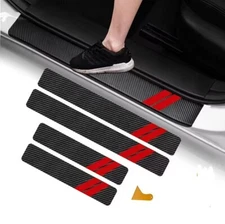 Car threshold protector Carbon Fiber Car Door anti-kick pad stickers For toyota