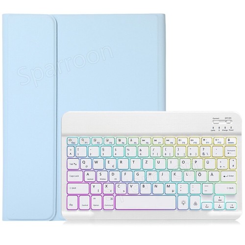Beleuchtet Tastatur Hülle für iPad Pro 12,9 Zoll 6./5./4./3. Generation/Air 13" - Bild 36 von 60
