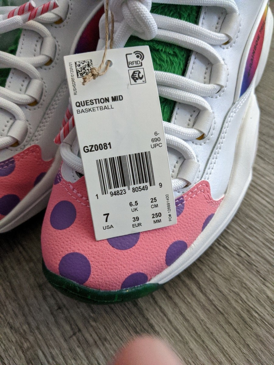 Youth Size 7 - Reebok Question Mid Candy Land Sneakers Allen  display picture 1