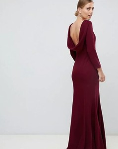 cowl back maxi dress
