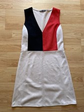 Zara Microsuede Colorblock Sleeveless Shift Dress Sz Small EUC