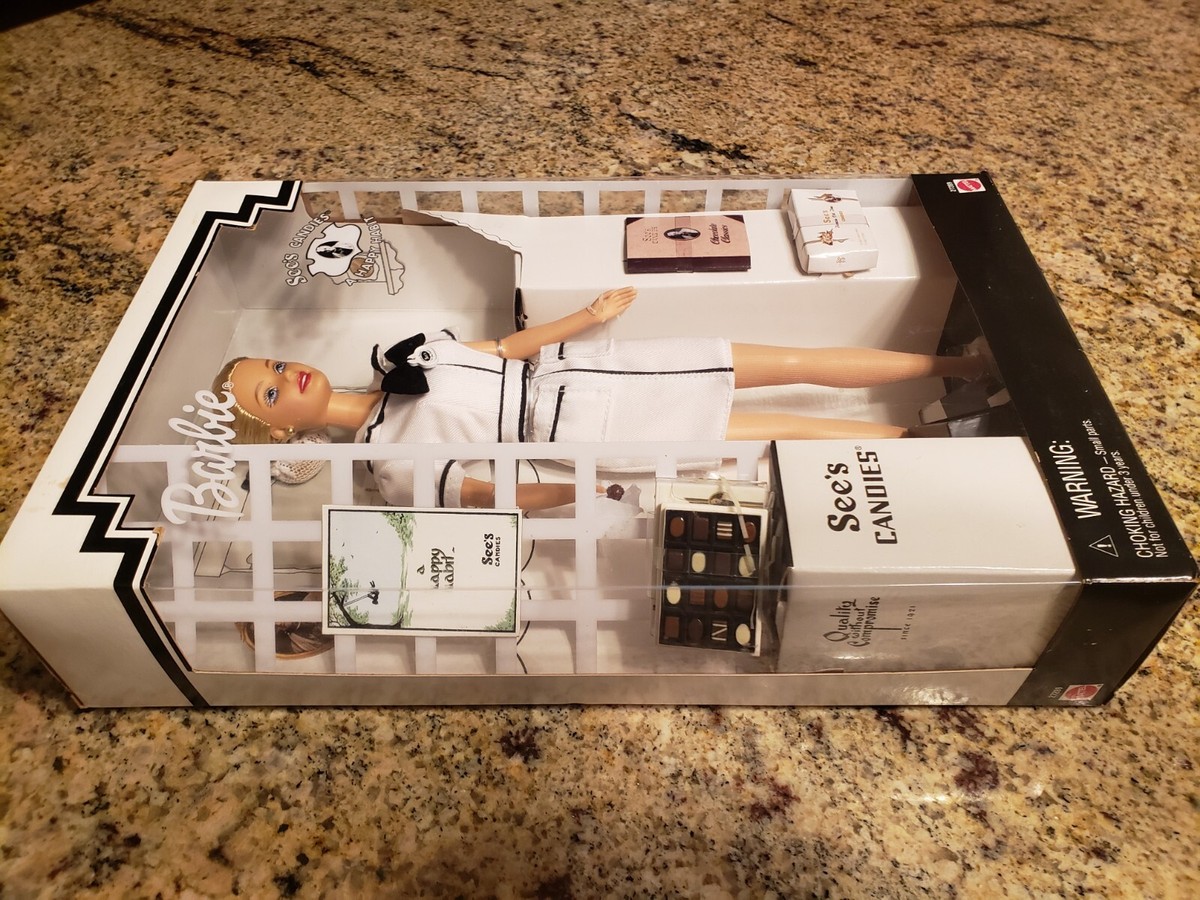 BARBIE Mattel See's Candies 'A Happy Habit” Doll 1999 NIB BARBIE Mattel See's Candies 'A Happy Habit” Doll 1999 NIB