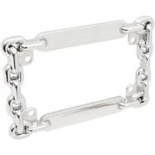 Drag Specialties Chain License Plate Frame - Chrome - R13023