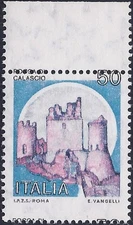 REPUBLIC 1980 - 50 Lire CASTLES VARIETY BOLAFFI No. 1611B RARE!! Cert. DIENA