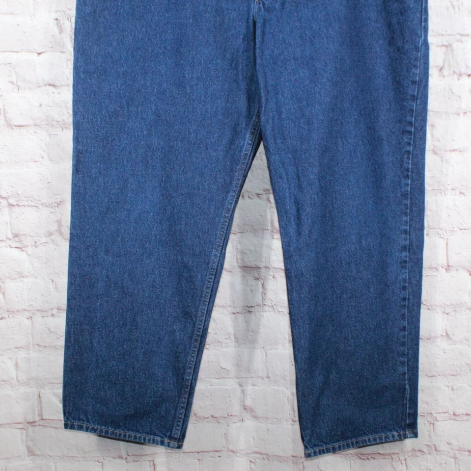 LL Bean Men's Double L Jeans Relaxed Fit Straight Leg Cotton Dark Wash 46x32 - Image 3 of 4