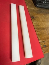 UHMW Strips, Lot of 10 pieces. Natural / white color