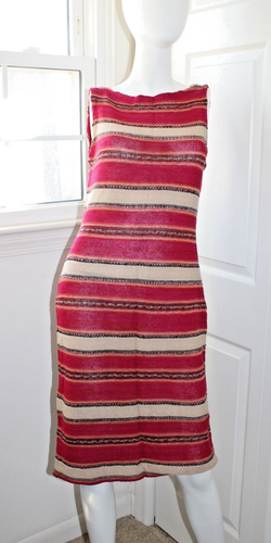 NWT VTG Ralph Lauren Linen Dress Green Label Collection Pullover Intarsia M NEW