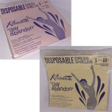 Vintage c1950's Kleinert s Dress Shields For Dresses Gay Abandon 11 Pair 2pks