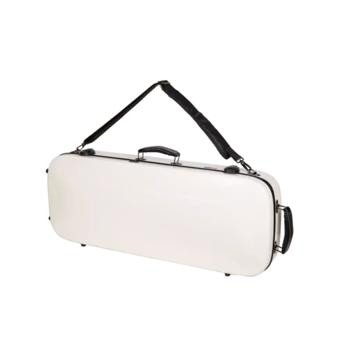 Crossrock Fiberglass Oblong Case fits F-Style Mandolin,Removable Shoulder Straps