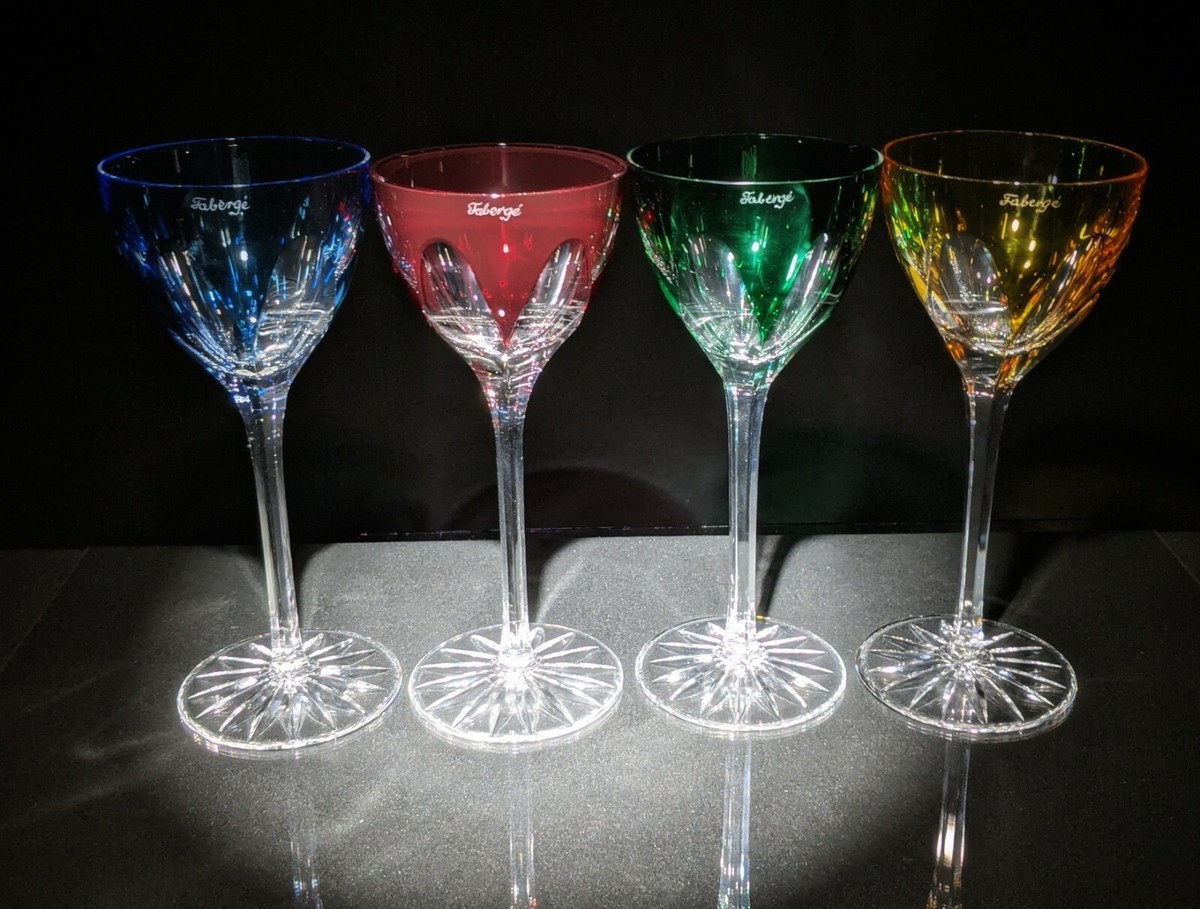 Faberge Wine Glasses Set of 4 in original presentation case | eBay
