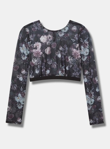 Torrid Floral Mesh Under It All Crop Top NWT New 5X