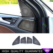 Inner Door Horn Frame Cover Trim 4PCS Fit For Audi Q5 2009-2017 Black Steel Car