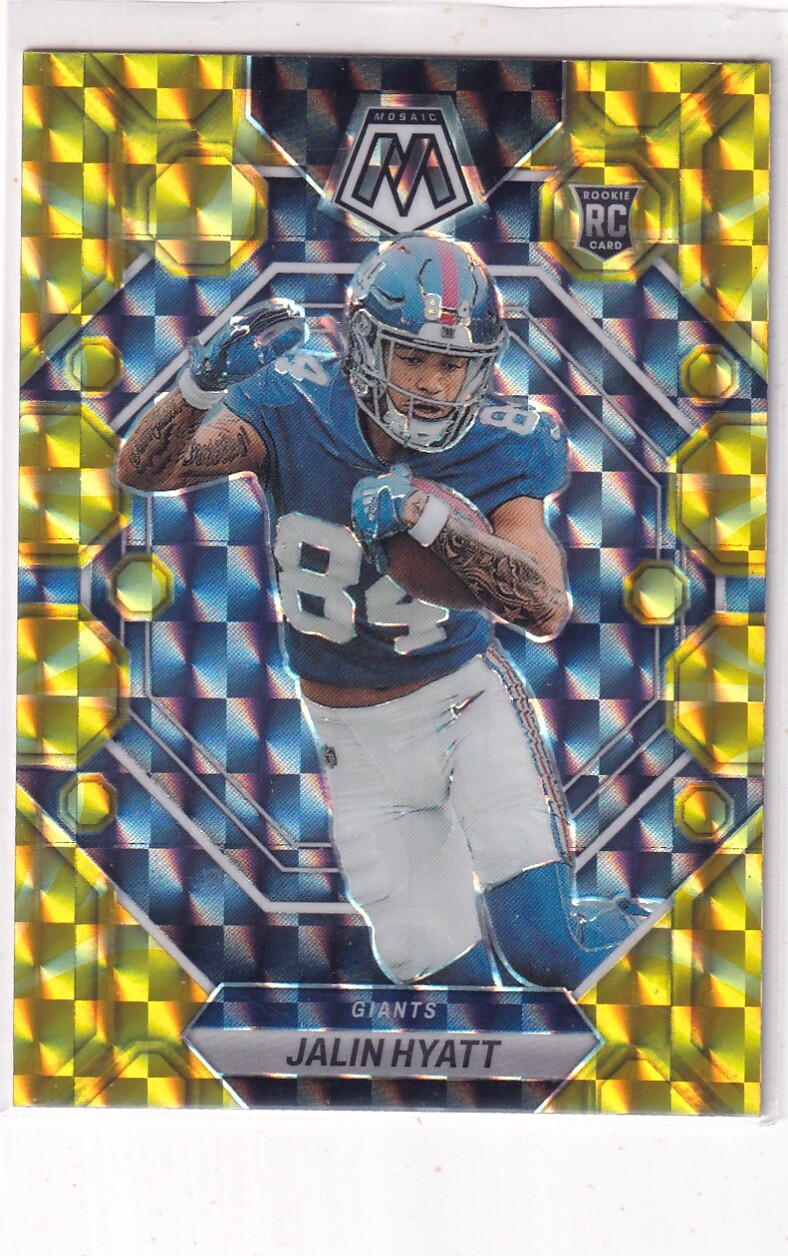 2023 Panini Mosaic #329 Jalin Hyatt Reactive Yellow Mosaic