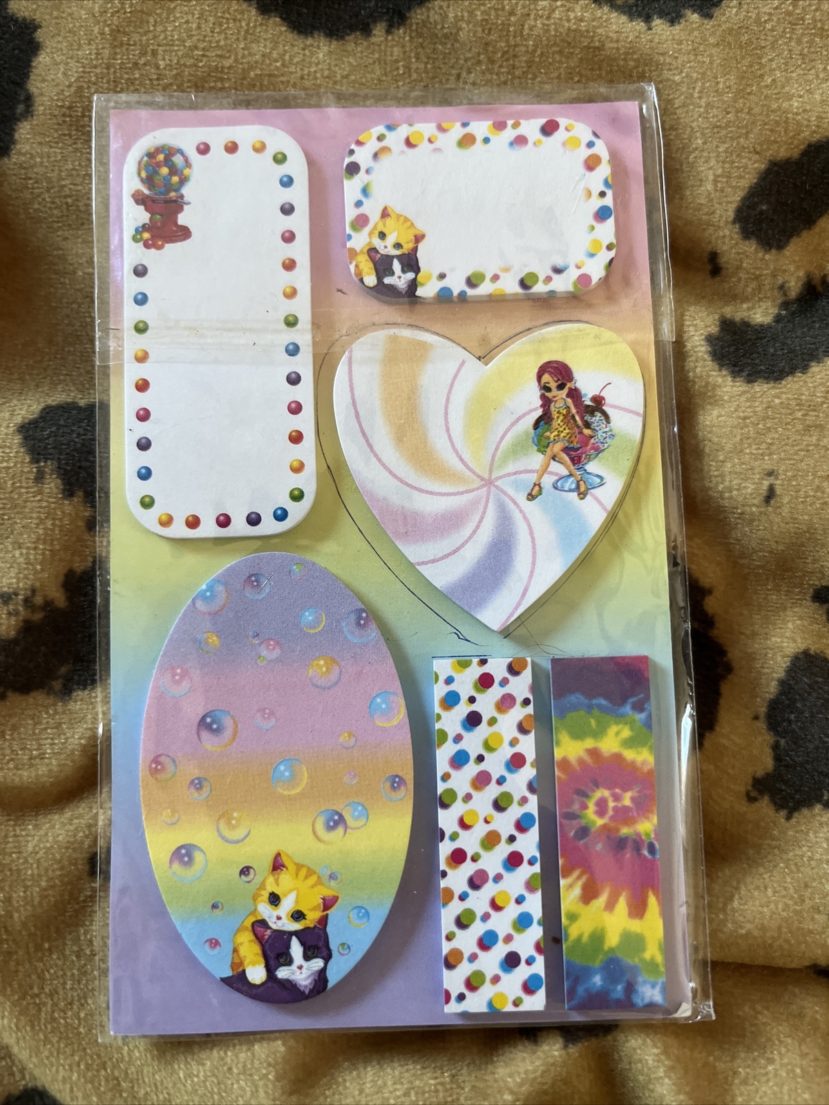 Lisa Frank Stationary Sticky Notes Stickers Vintage SEALED-image