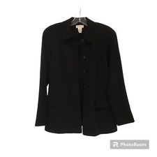 Ann Taylor Black Button Blazer Jacket Women s Size 4