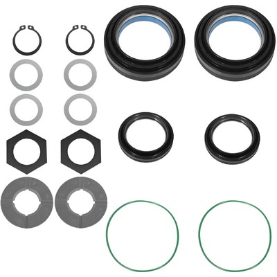 Thrust Washer Snap Ring Kit and Front Axle Knuckle Tube Seal for Ford 50 60 4X4
