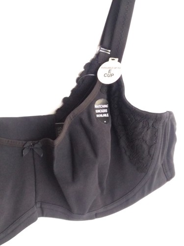 M&S Full Cup Bra Underwired Non Moulded Black Marks and Spencer - Picture 5 of 18