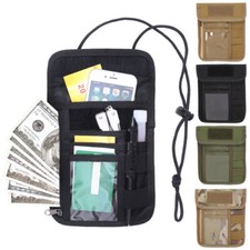 Tactical ID Card Case Patch Neck Lanyard Credit Card Organizer Card Holder Bag