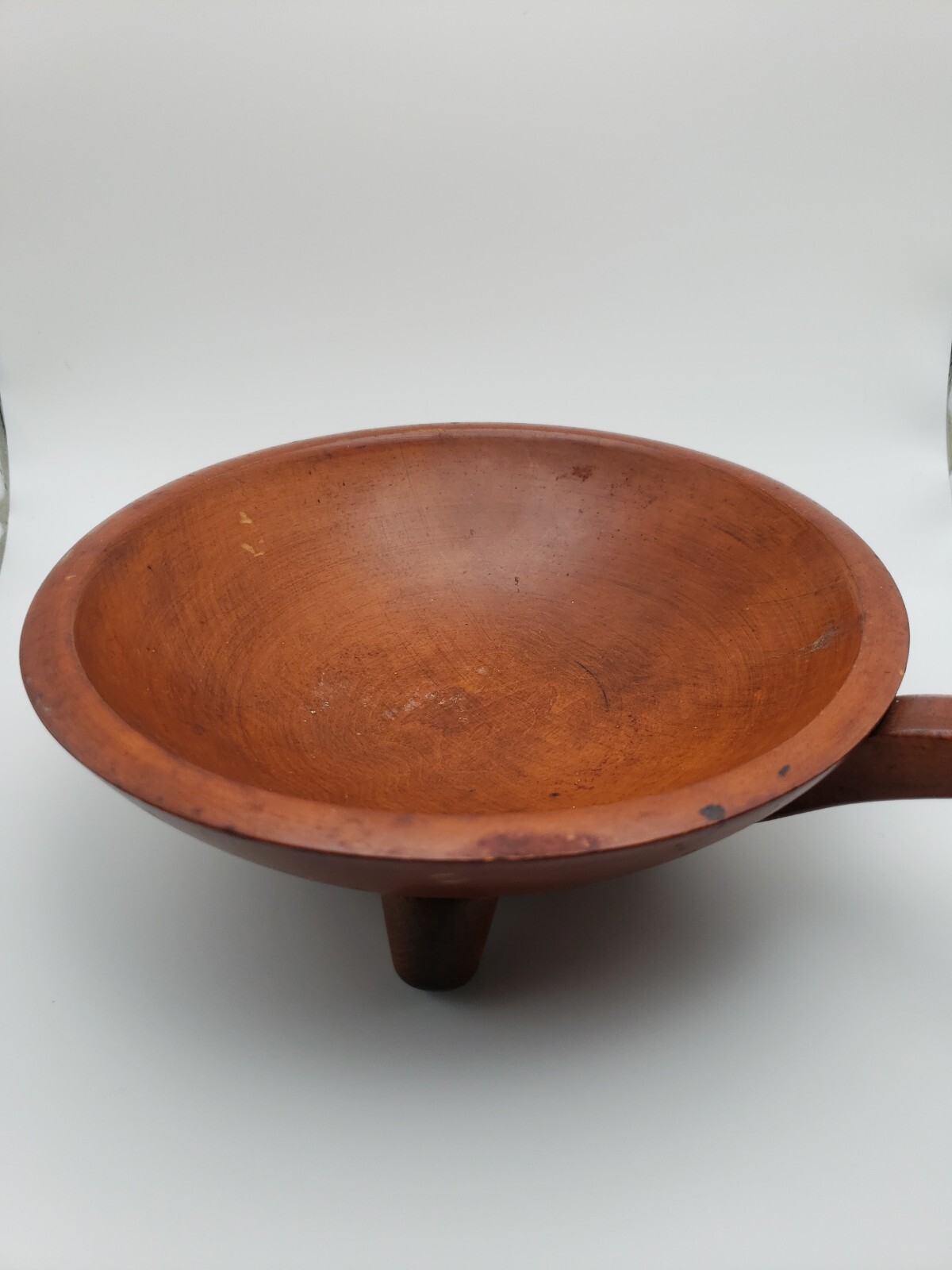 Munising Wood Serving Bowl with Handle Mid Century Modern Vintage eBay